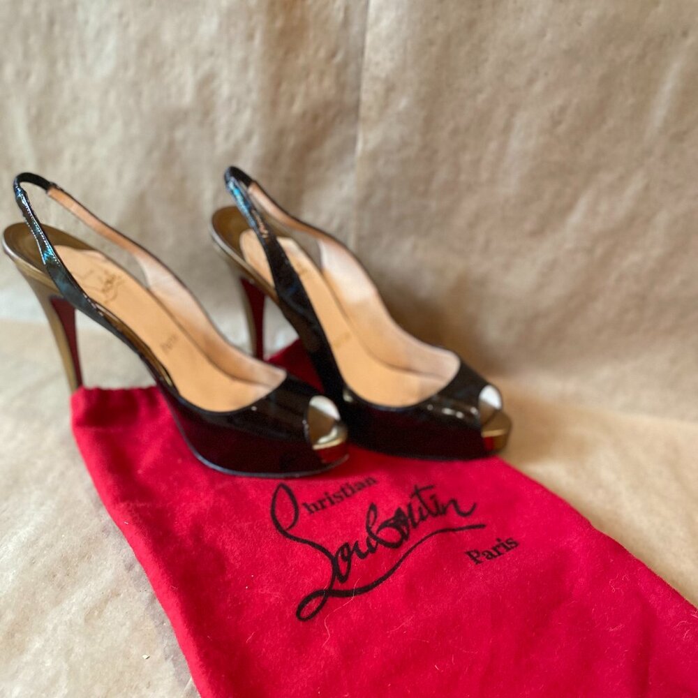 Christian Louboutin Slingback Pumps - Red Soles